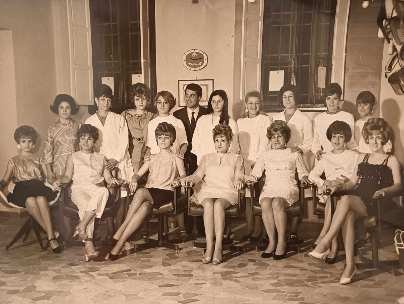Uno dei primi corsi della Scuola Pino Capasso, primi anni '60.